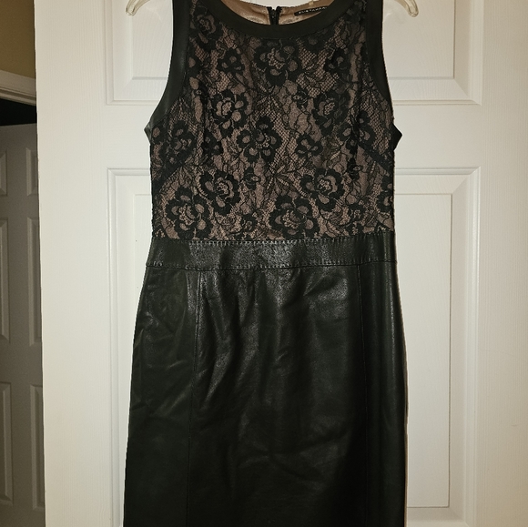 Elie Tahari faux leather dress - Picture 1 of 4